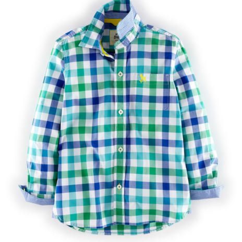 Mini Boden Boys Laundered Shirt Size 9-10